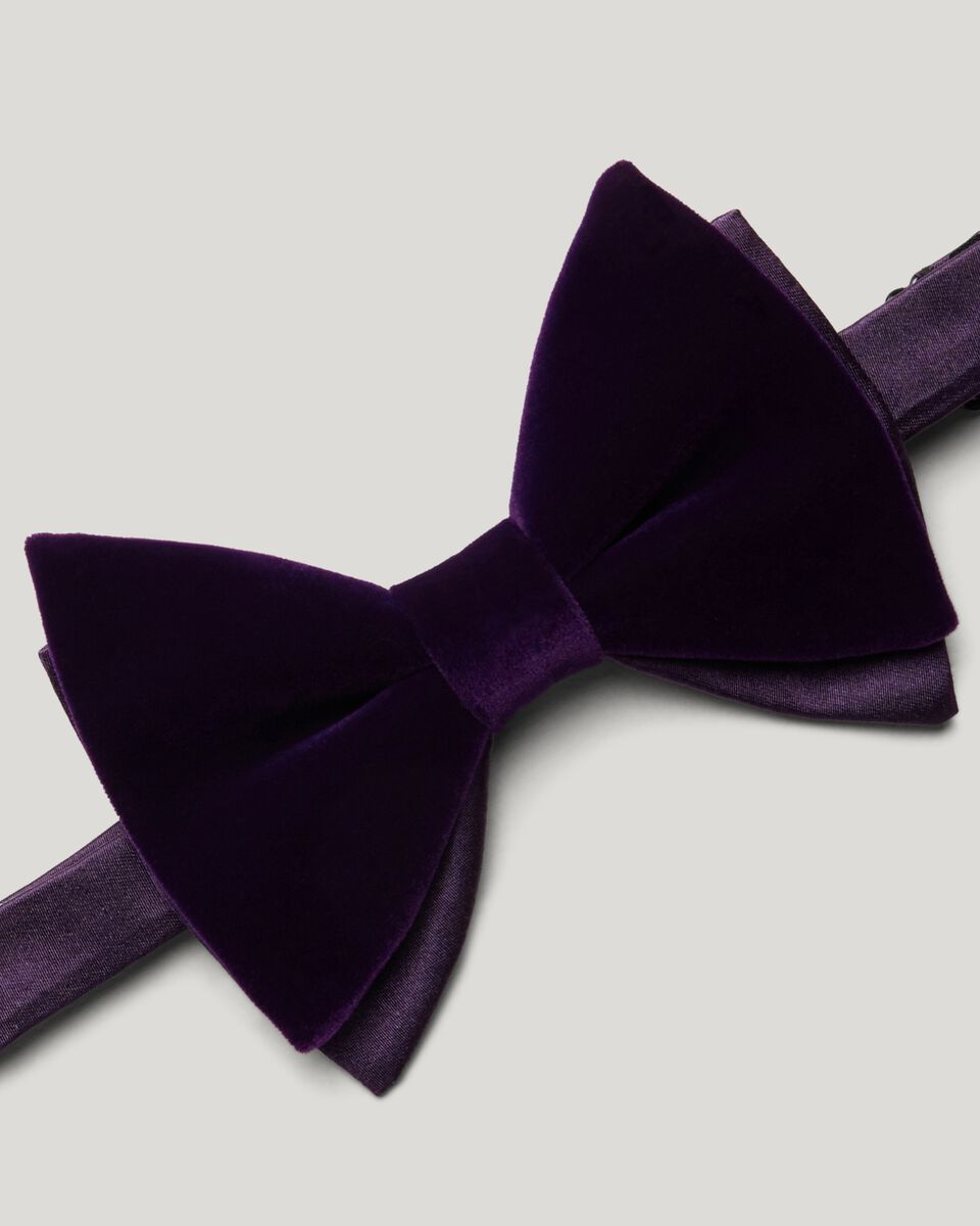 Velvet & Silk Satin Bow Tie